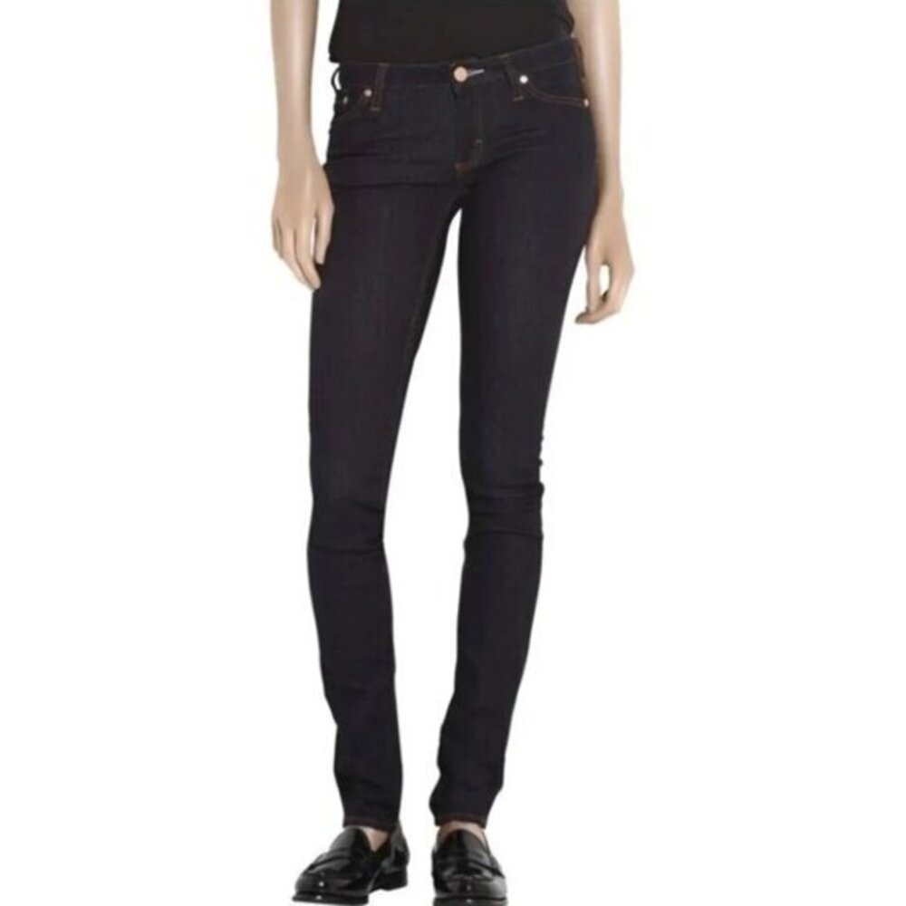 Y2K Acne Womens Straight Leg Jeans 27 Dark Wash Low rise Grunge punk skater emo